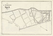 214208 Plattegrond van de wijk M in de 4e Afdeling te Utrecht, het terrein tussen de Vecht / Stadsbuitengracht / ...